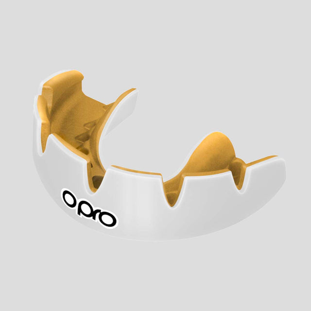 Opro Instant Custom-Fit Braces Mouth Guard White/Gold