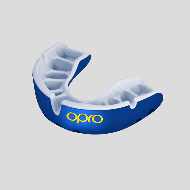Opro Junior Gold Self-Fit Mouth Guard Blue/Pearl