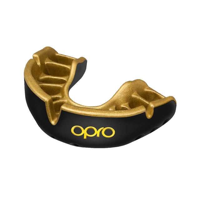 Opro Junior Gold Self-Fit Mouth Guard Black/Gold