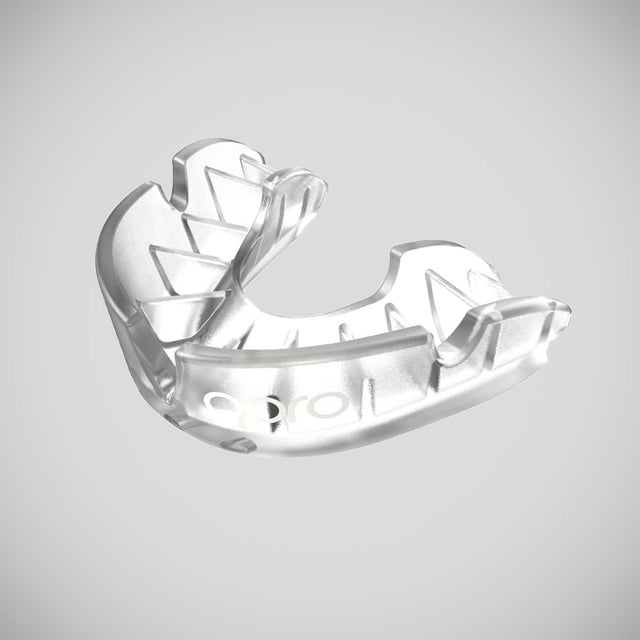 Opro Silver Self-Fit Mouth Guard Clear