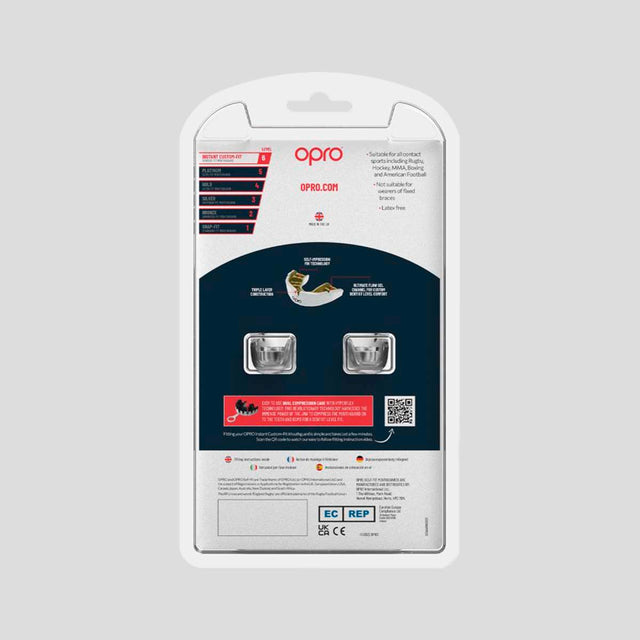 Opro Junior Instant Custom-Fit Single Colour Mouth Guard Clear