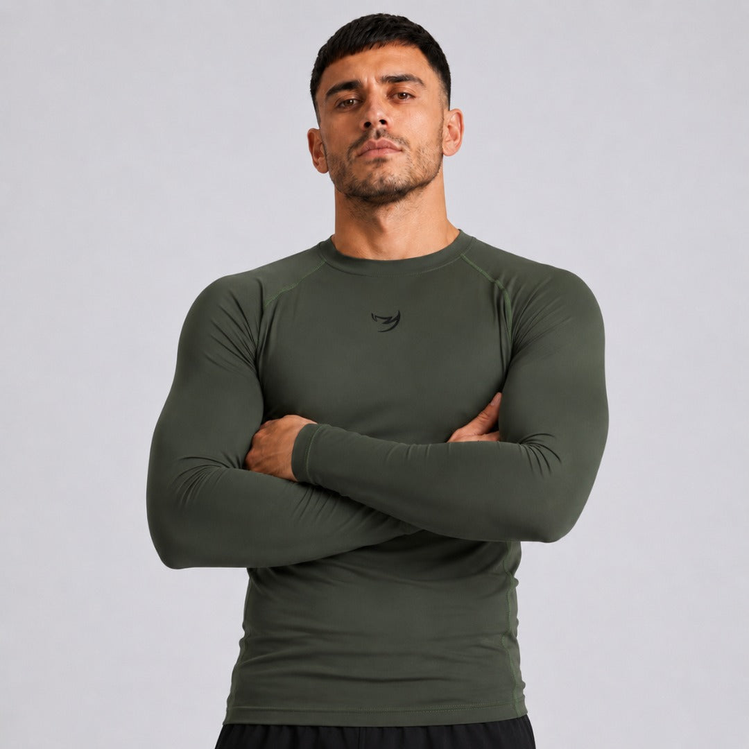 Fumetsu Origins à manches longues Rash Guard Khaki