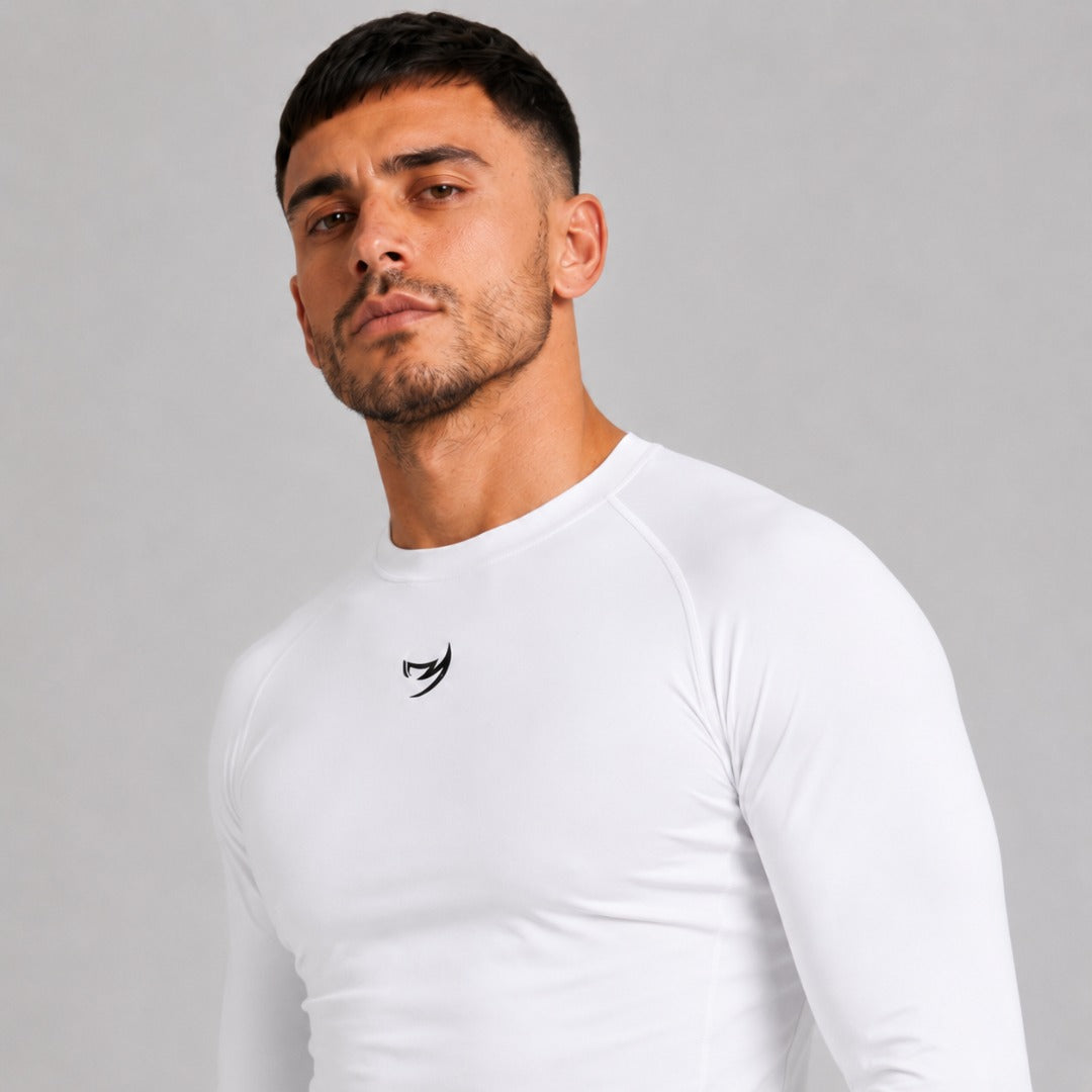 fumetsu rigins on longleve rash guard white