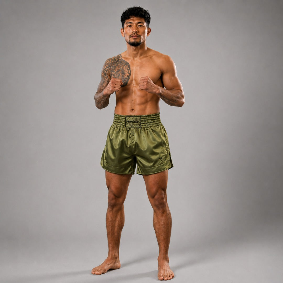 Fumetsu Origins Muay Thai Shorts Khaki