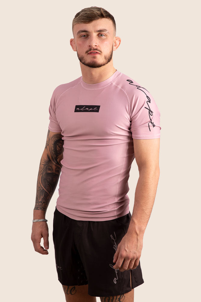 Adapt Jiu-Jitsu Mens Original Rash Guard Pink