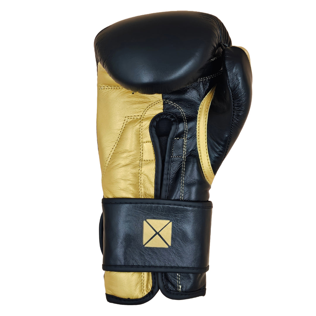 Pro-Box Pro-Spar Leather Boxing Gloves Black/Gold
