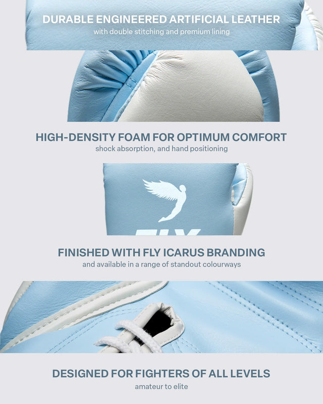 Fly Superlace Pro X 2 Boxing Gloves Powder Blue