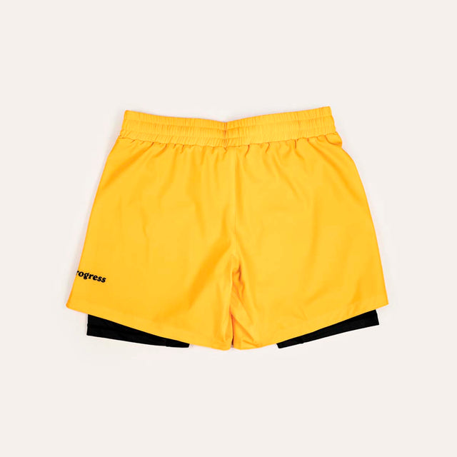 Progress Profile Golden Yellow Hybrid Shorts