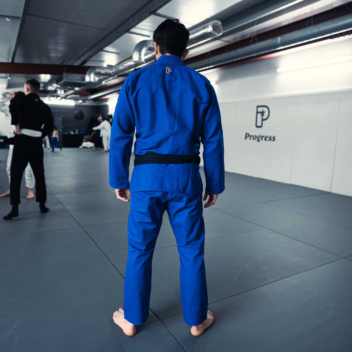 Voortgang de stichting drie bjj gi blauw