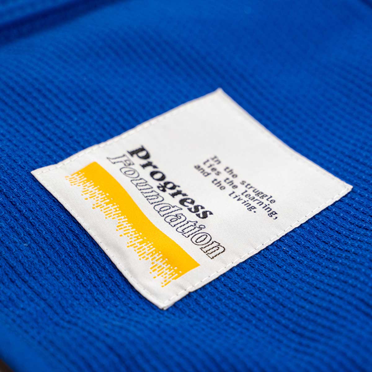 Voortgang de stichting drie bjj gi blauw