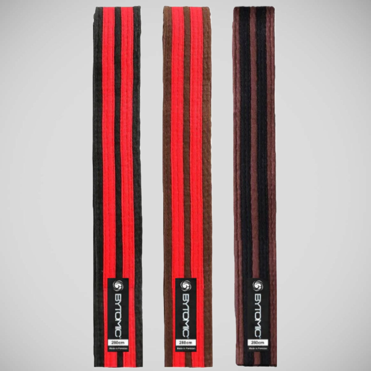 Bytomic dubbele streepriem paars/wit