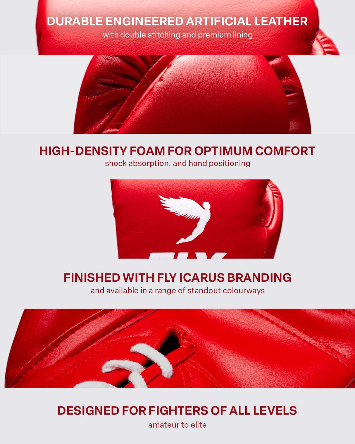 Fly Superlace Pro X 2 Boxing Gloves Red