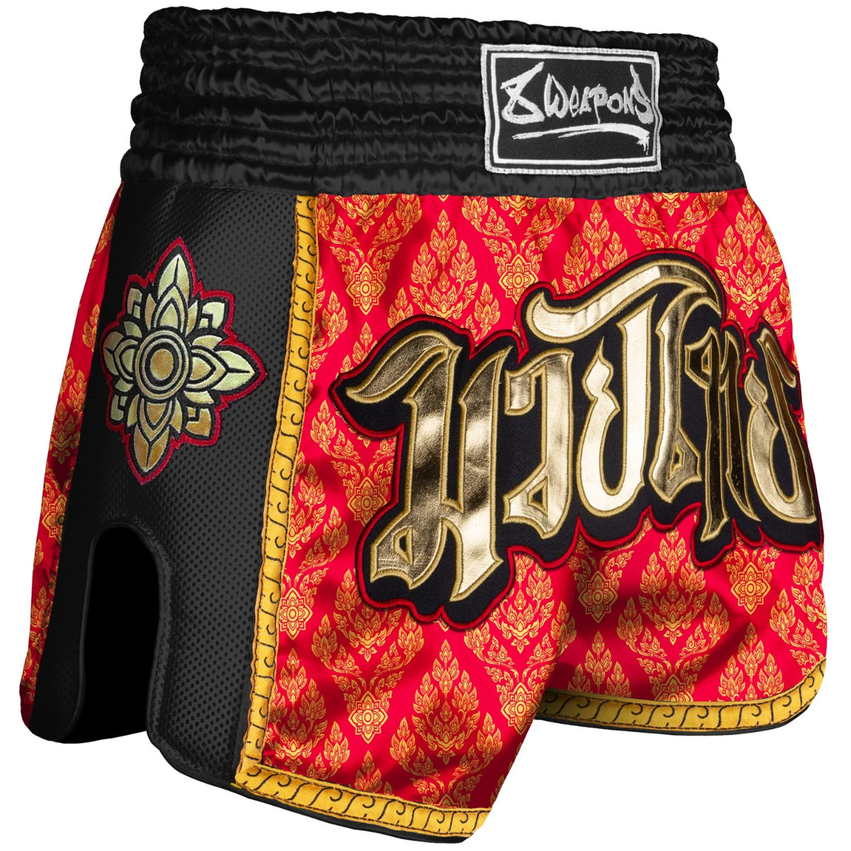 8 Оружие Древнее 2.0 Super Mesh Muay Thai Shorts Red/Gold