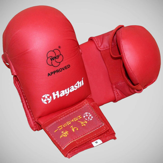 Hayashi Tsuki WKF Approved Karate Mitts Red
