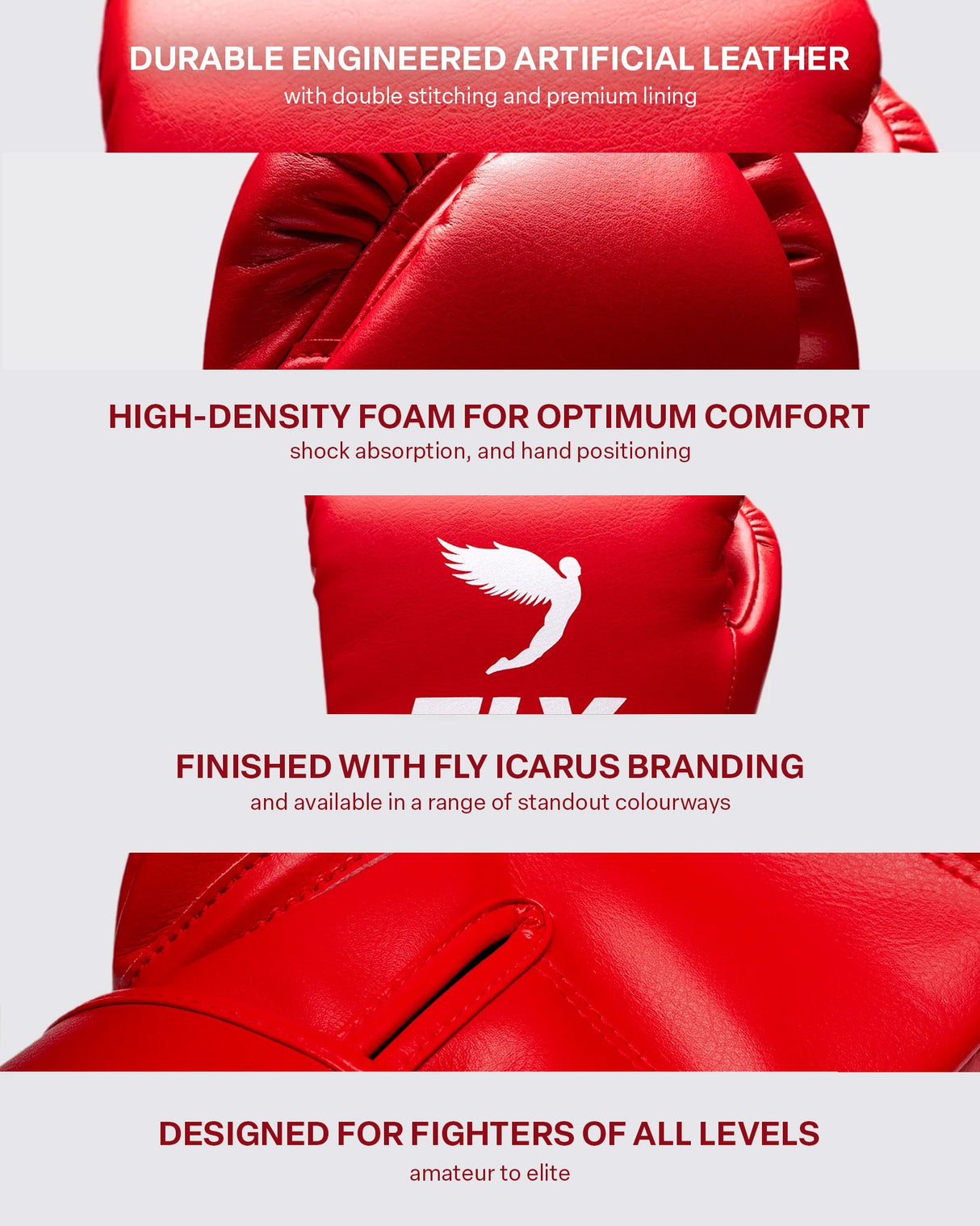 Fly Superloop Pro X 2 Boxing Gloves Red