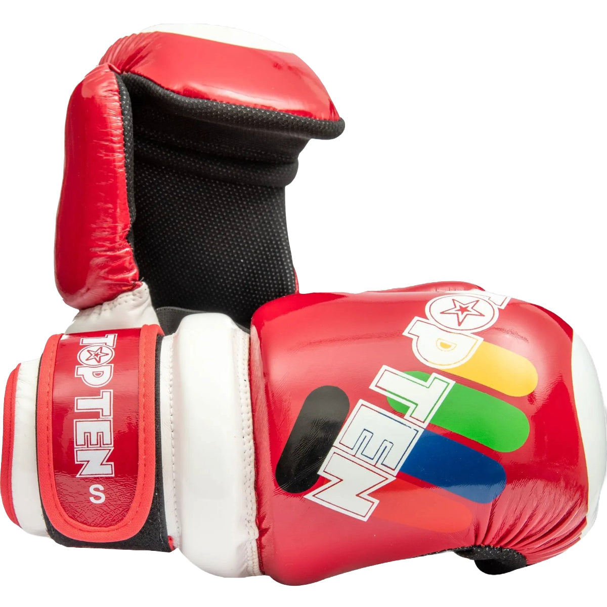 トップ10光沢のあるブロックITFポイントファイターグローブレッド