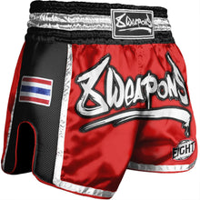 Red/Black 8 Weapons Super Mesh Muay Thai Shorts
