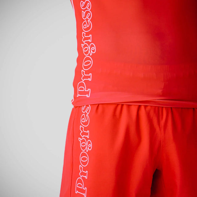 Progress Profile Red and White Hybrid Shorts Red/White