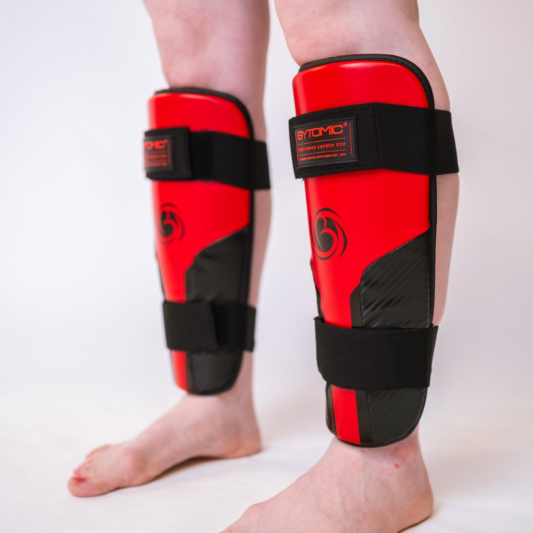 Bytomic Performer Carbon Evo Shin Guards Red/Black