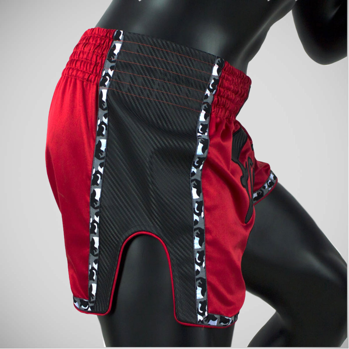 Fairtex BS1703 Slim Cut Muay Thai Shorts Vermelho/Preto