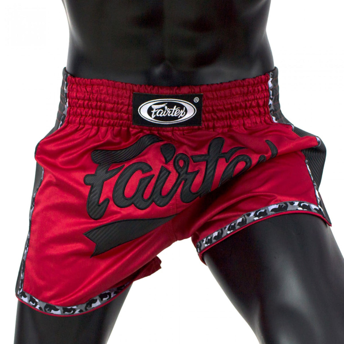 Fairtex BS1703 Slim Cut Muay Thai Shorts Vermelho/Preto