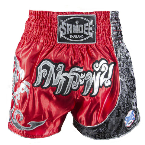 Red/Black/White Sandee Unbreakable Thai Shorts