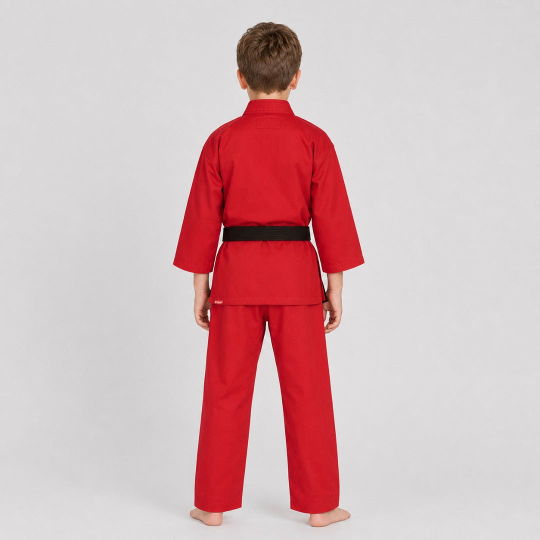 Bytomic Red Label V-Neck Kids Martial Arts Uniform Red
