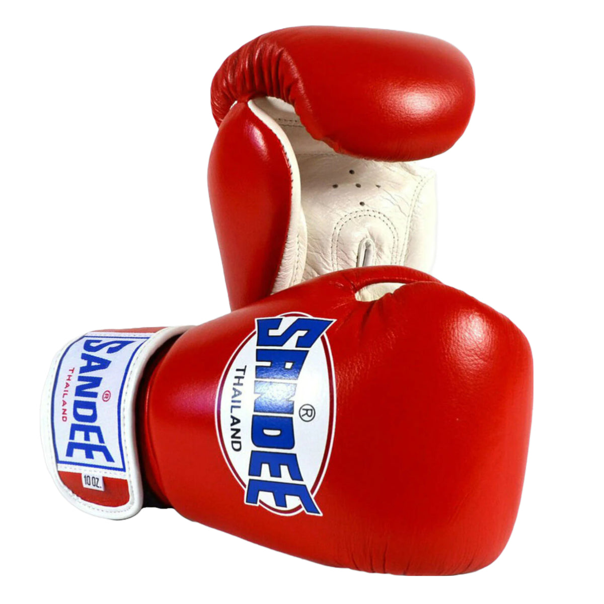 Mănuși de box din piele autentică Sandee roșu