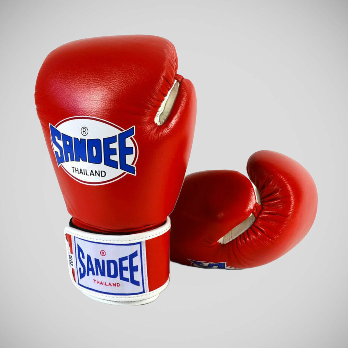 Mănuși de box din piele autentică Sandee roșu