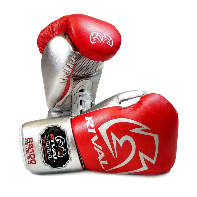 Rival RS100 Professional Sparring Gloves Red/Silver