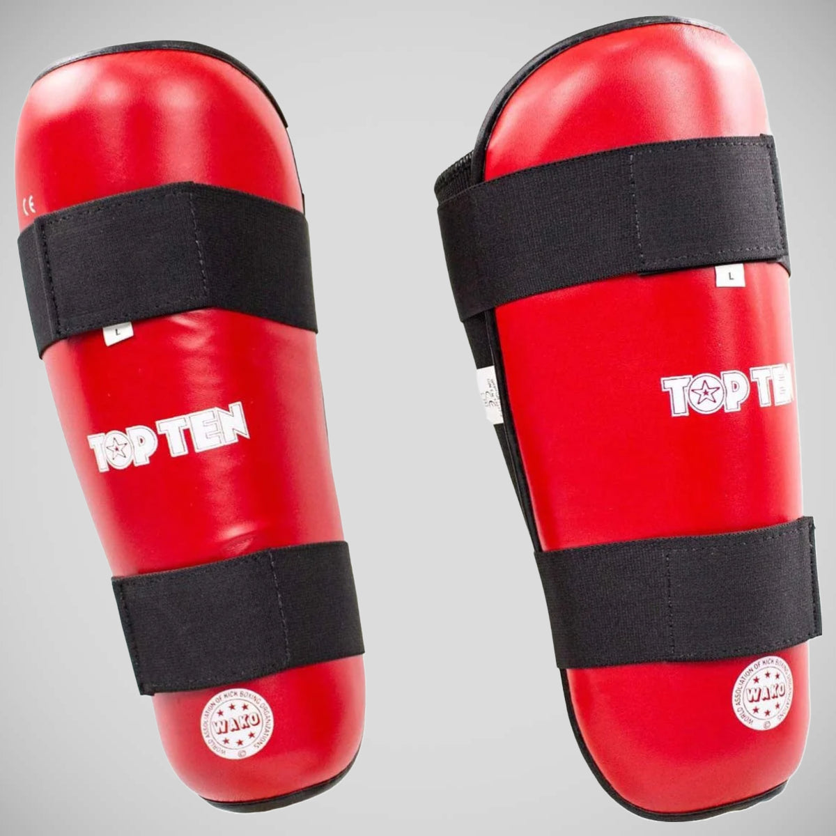 Top Ten WAKO Shin Guards Red