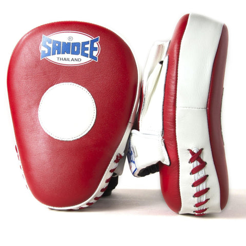 Red/White Sandee Curved Focus Mitts