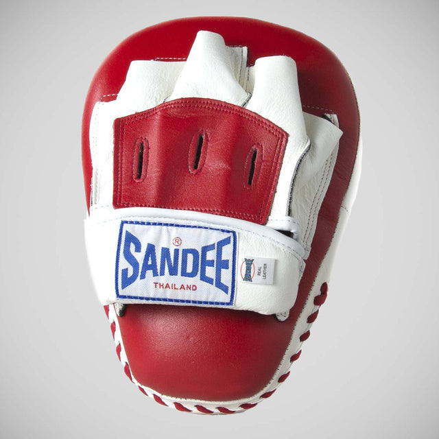 Sandee Curved Focus Mitts Red/White