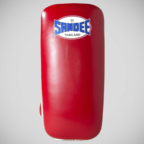 Red/White Sandee Extra Thick Flat Thai Kick Pads