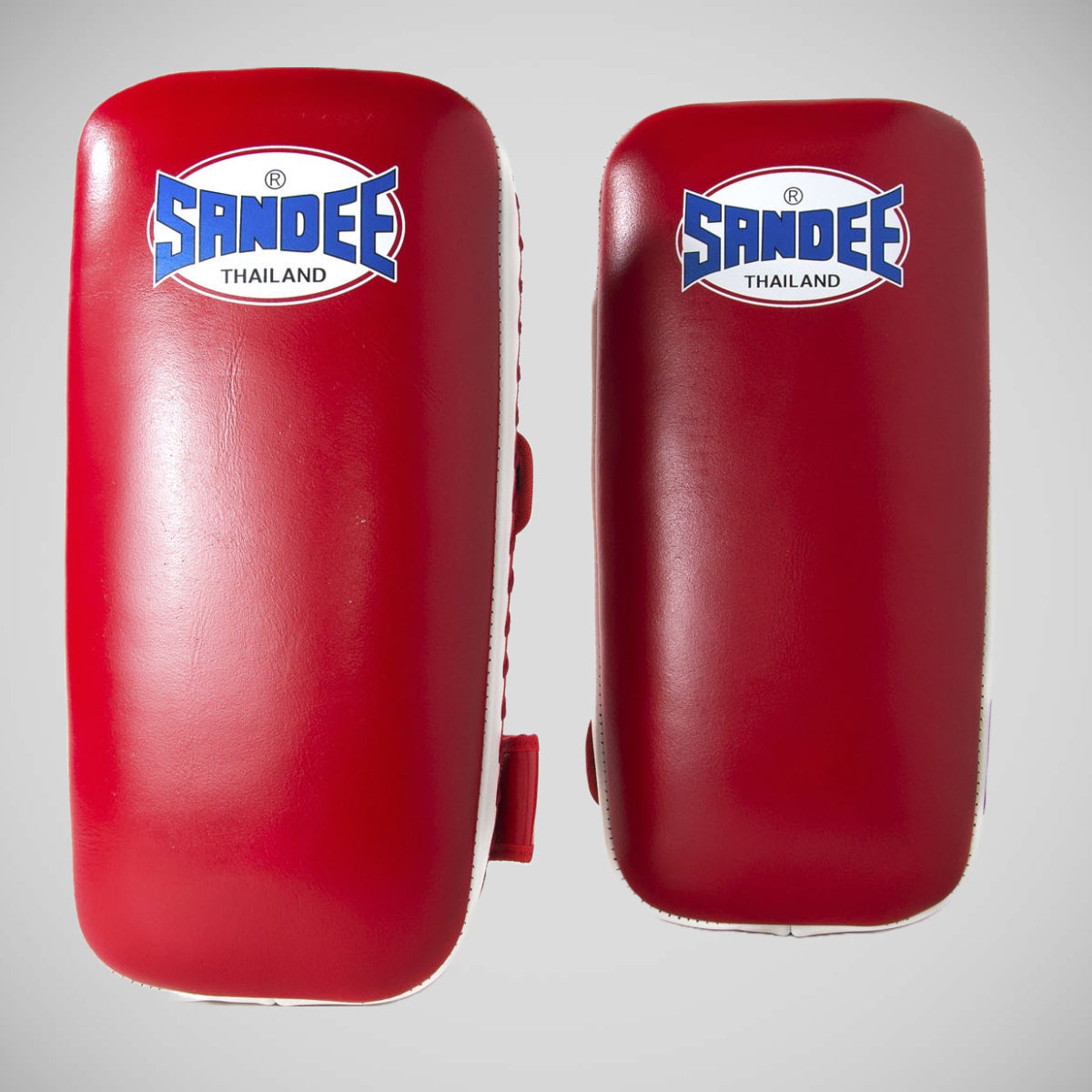 Sandee Extra Thick Flat Thai Kick Pads Red/White