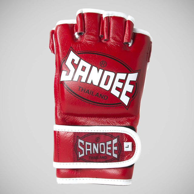 Sandee Leather MMA Fight Gloves Red/White