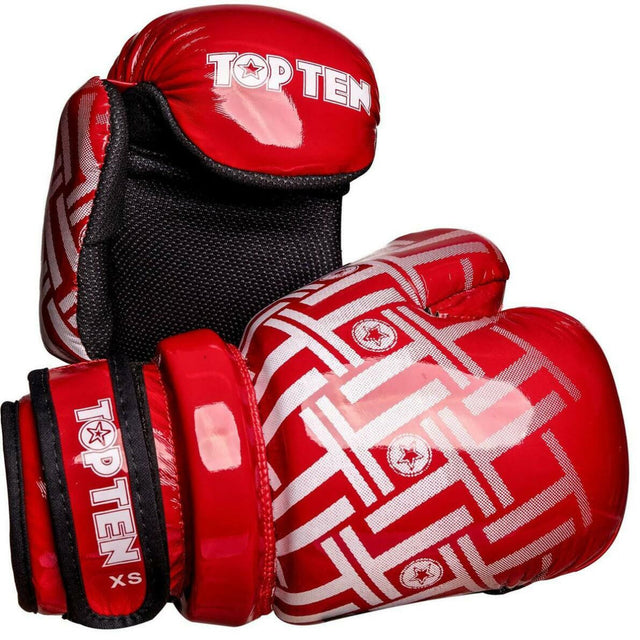 Top Ten Superlight Prism Glossy Pointfighter Gloves Red/White