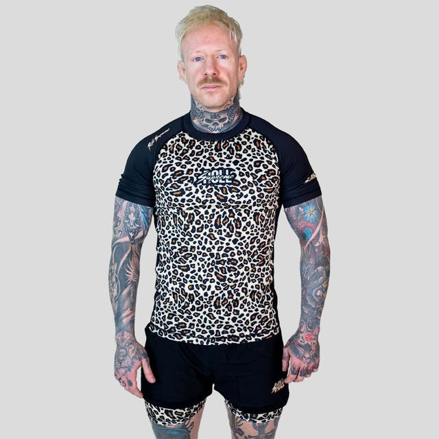 Roll Supreme The Butcher Short Sleeve Rash Guard Yellow/Brown