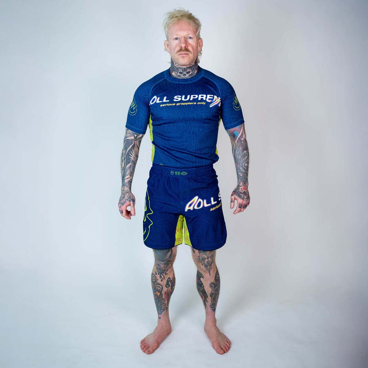 Roll Supreme The Rave Nuclear Candy Trip Trip Short Scoeve Rash Guard