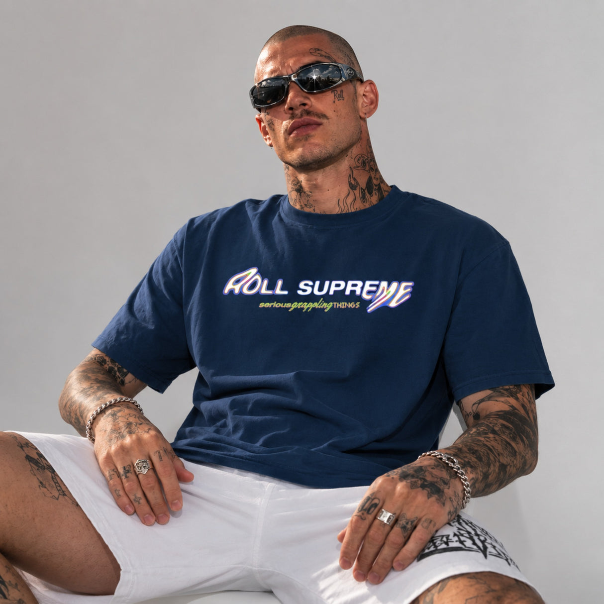 Roll Supreme Acid Rave T-Shirt Navy
