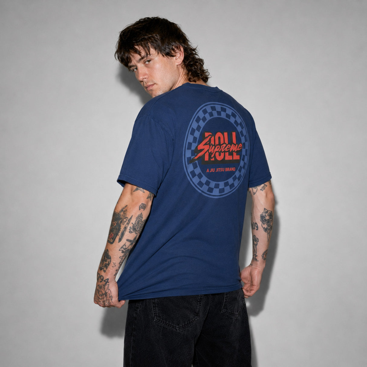 لفة Supreme The Finisher Emblem T-Shirt Navy