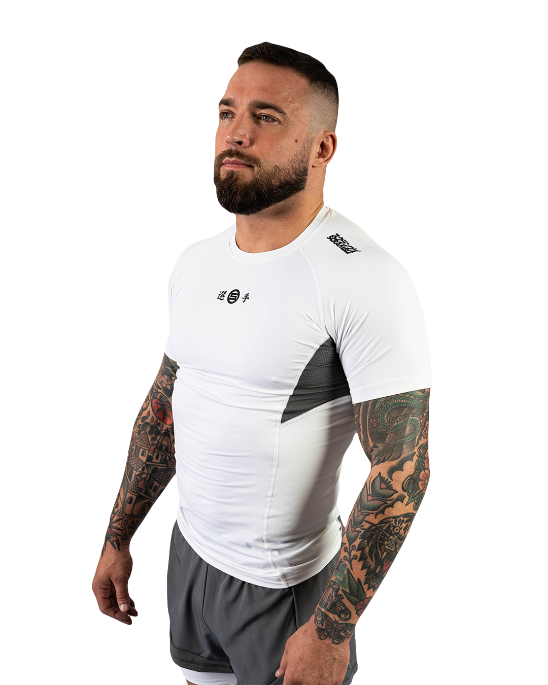 Scramble Senshu '26 Rash Guard White in white, view 3 of 6