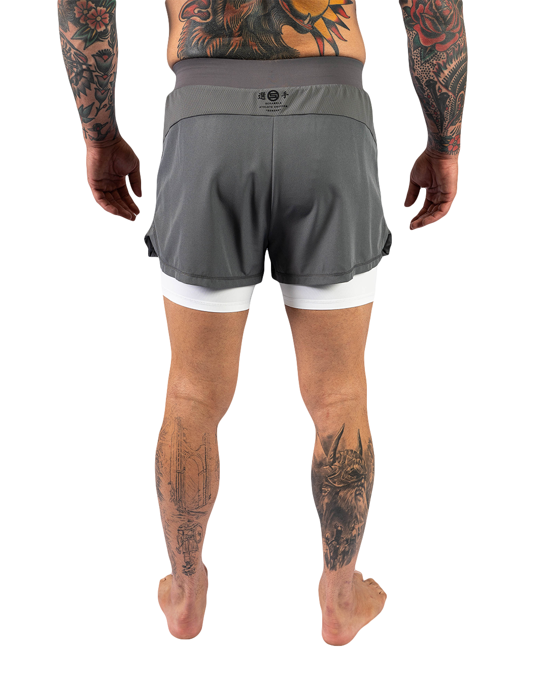Scramble Senshu '26 Grappling Shorts White in white, view 4 of 6