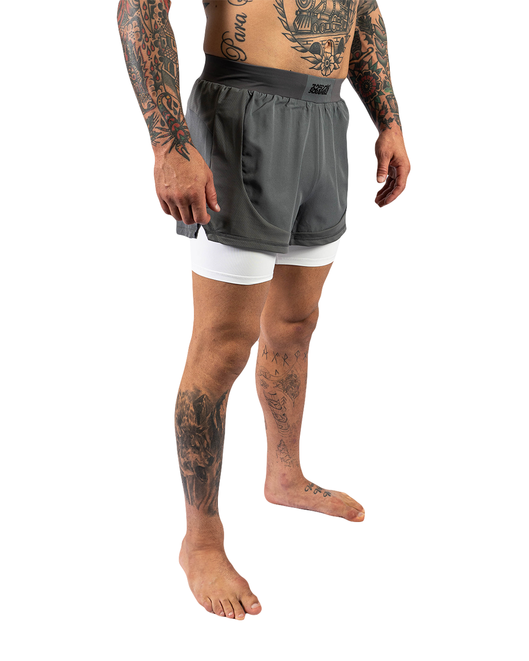 Scramble Senshu '26 Grappling Shorts White in white, view 2 of 6
