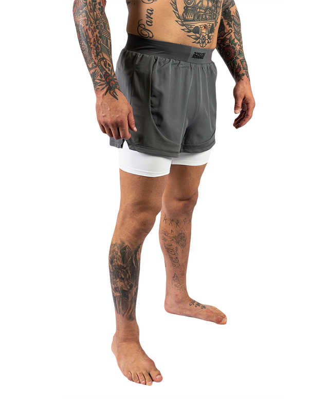 Scramble Senshu '26 Grappling Shorts White in white, view 2 of 6
