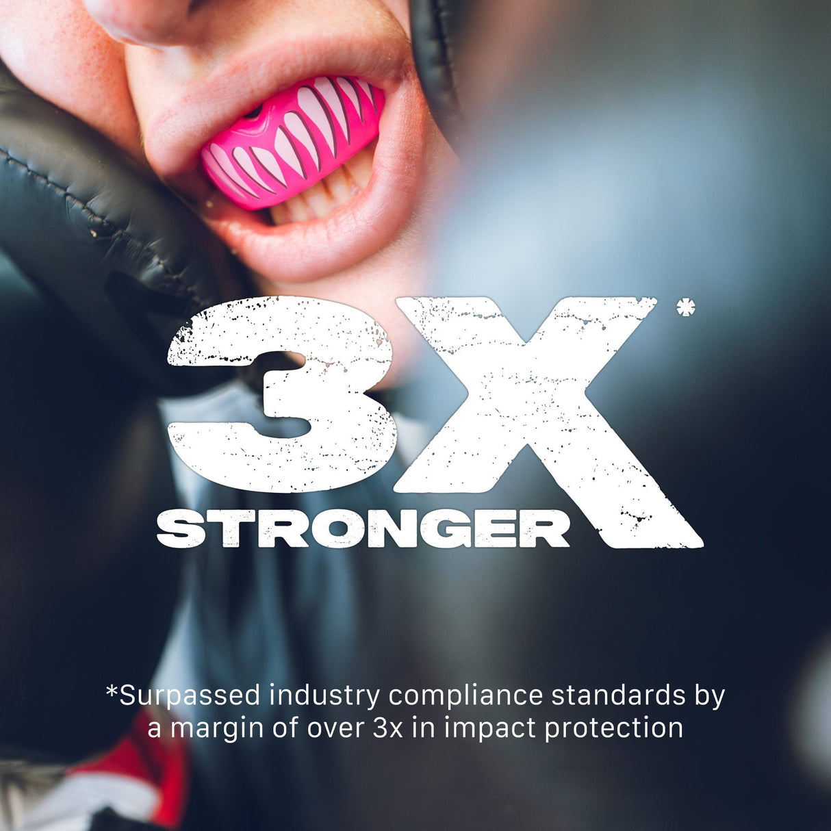 SAFEJAWZ Extro Series Pink Viper Mouthguard - view 2