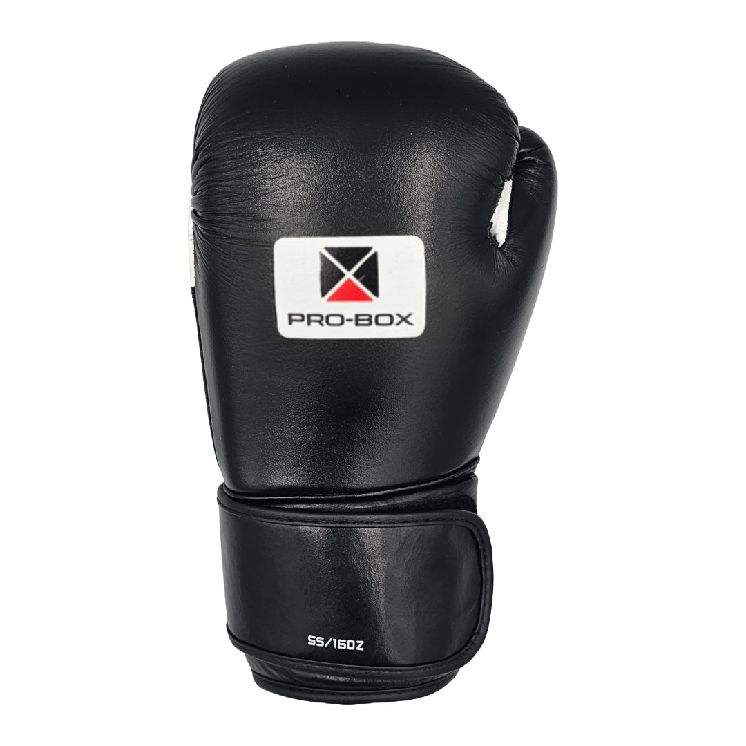 Pro-Box Super-Spar Leather Boxing Gloves Black 16oz