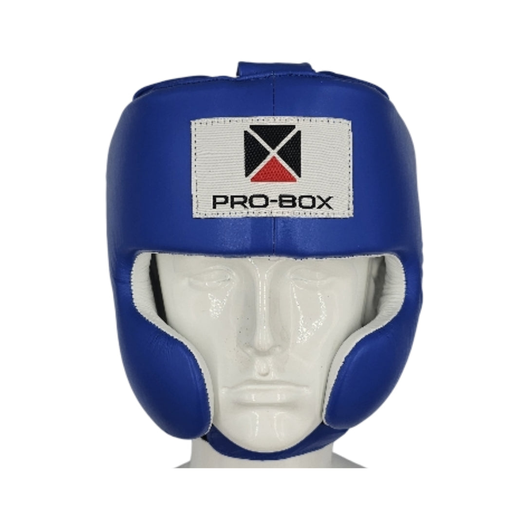 Pro-Box Super-Spar Leather Head Guard Blue