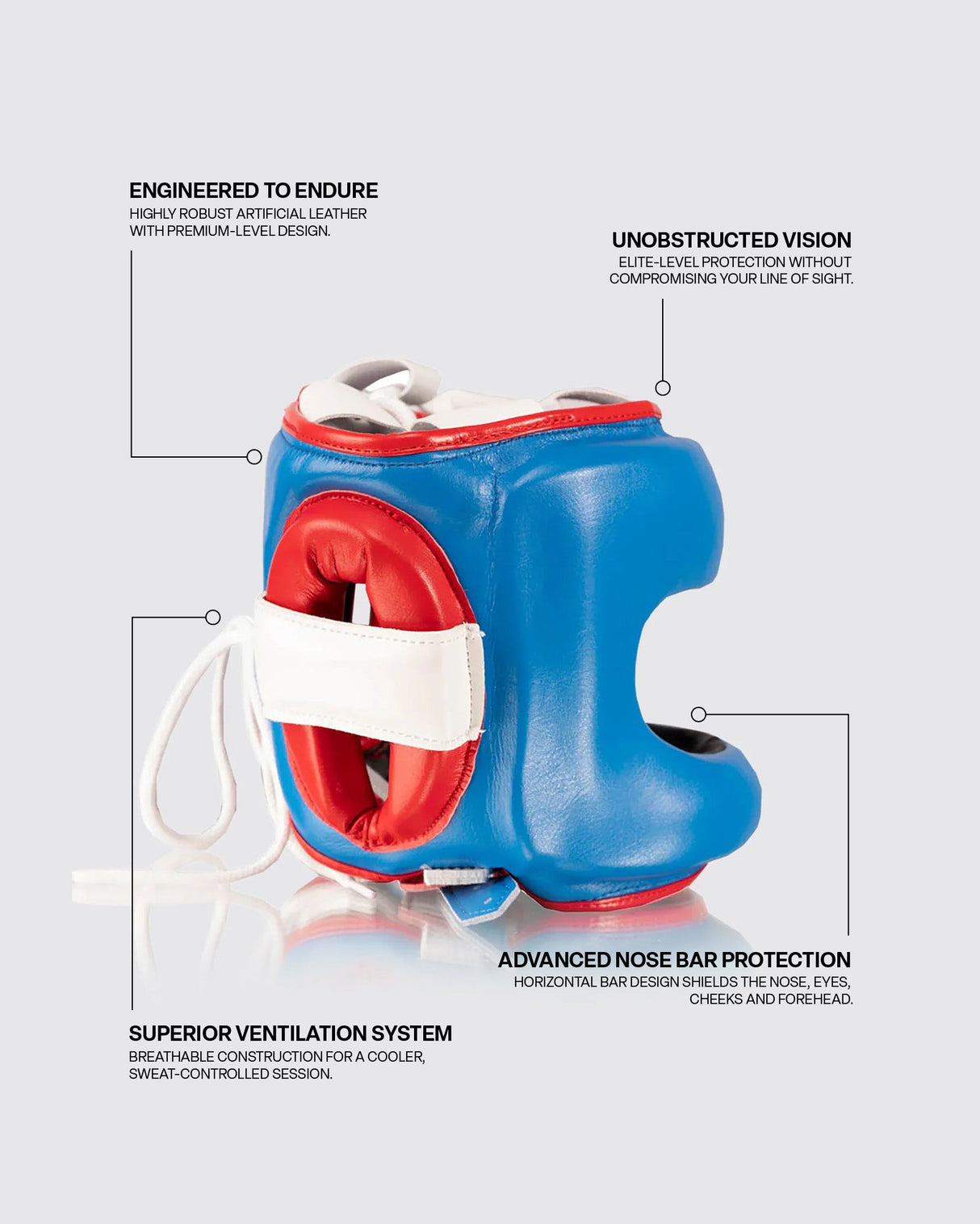 Fly Superbar X Headguard Blue/White/Red