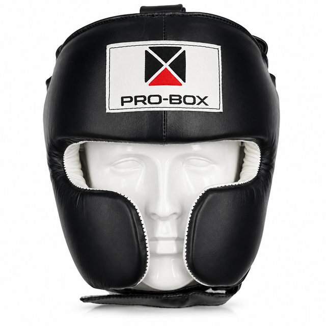 Pro-Box Super-Spar Leather Head Guard Black